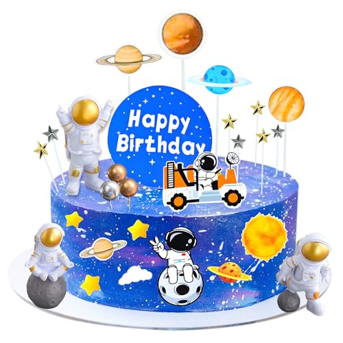 YHUIKXIN 42 Stück Astronauten Tortendeko, Weltraum Kuchen Dekorieren, Planeten Cupcake Topper, Kindergeburtstag Party Torte Deko Supplies, Spaceman Kuchendeko YHUIKXIN 42 Stück Astronauten Tortendeko, Weltraum Kuchen Dekorieren, Planeten Cupcake Topper, Kindergeburtstag Party Torte Deko Supplies, Spaceman Kuchendeko von YHUIKXIN