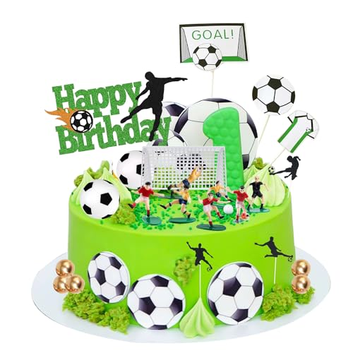 YHUIKXIN Fußball Kuchen Deko, 27 Stück Tortendeko Fussball Fußball Spieler Torte Dekorationen Fußball Geburtstagstorte Topper für Geburtstag Dekoration und Fußball Party Dekoration YHUIKXIN Fußball Kuchen Deko, 27 Stück Tortendeko Fussball Fußball Spieler Torte Dekorationen Fußball Geburtstagstorte Topper für Geburtstag Dekoration und Fußball Party Dekoration von YHUIKXIN
