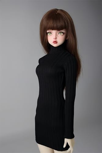 YHYQiFei Bjd Puppenkleidung für 1/3 BJD-Puppen, Ballgelenk-Puppenkleidung, handgefertigt, Pit-Muster Strickrock für bjd-Puppen, Geschenk (schwarz) von YHYQiFei