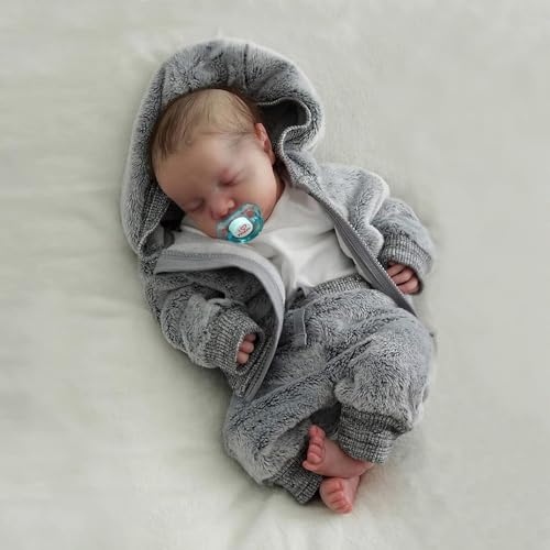 YHdolls Lebensechte Reborn-Babypuppen Jungen – 17 Zoll Großes, echtes Babyglück Realistische Neugeborenen-Babypuppe Ganzkörper-Vinylsilikon, echte Babypuppen mit Spielzeug und Geschenkbox für Kinder von YHdolls
