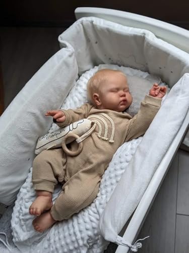YHdolls Reborn Baby Puppe Mit 48cm Silikon Baby Junge Reborn Puppen Lebensechte Schlafende Babypuppe Wie Ec von YHdolls