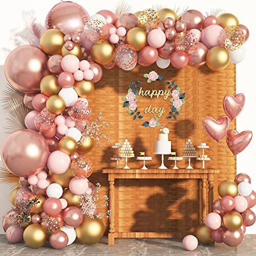150 Stück Roségold Luftballon Girlande Set Rose Gold Ballonbogen mit Weiß Rosegold Konfetti ballons fur Geburtstag Mädchen Frauen Baby Shower Hochzeit Party Taufe Verlobung 150 Stück Roségold Luftballon Girlande Set Rose Gold Ballonbogen mit Weiß Rosegold Konfetti ballons fur Geburtstag Mädchen Frauen Baby Shower Hochzeit Party Taufe Verlobung von YHmall