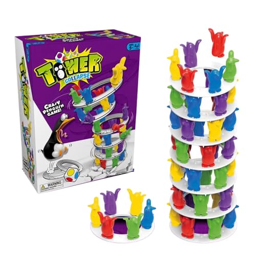 YIAGXIVG Lustiges Pinguin Tower Spielset Unterhaltsame Brettspielpartys Skurriles Pinguin Zerstörungsspielzeug Für Kinder Brettspiel Spielzeug von YIAGXIVG