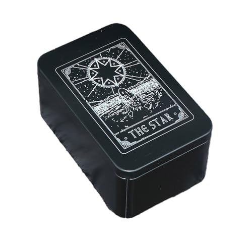YIAGXIVG Rechteckige Schlüssel-Organizer-Box, Spielkarten-Aufbewahrungsbox aus Metall, für Geld und Münzen, Süßigkeitenetui, Business-Tarots-Aufbewahrungsdose, Spielkarten-Aufbewahrungsbox von YIAGXIVG