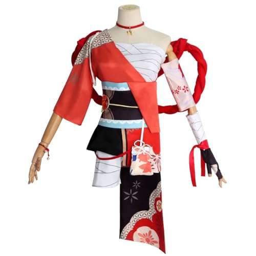 YIAIU Cosplay-Kostüm, Anime, Klee Hutao, Genshin Impact, alle Charaktere, Cosplay-Uniform-Set, Halloween-Party-Outfit (Yoimiya, XL) von YIAIU
