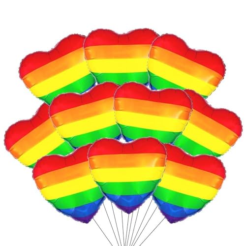 10 Stück Gay Pride Folienballons, 18 In Love is Love, Regenbogenballons, LGBT Pride Dekorationen, Geburtstag, Babyparty, Hochzeit 10 Stück Gay Pride Folienballons, 18 In Love is Love, Regenbogenballons, LGBT Pride Dekorationen, Geburtstag, Babyparty, Hochzeit von YIAJIA