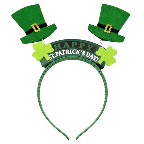 YIAJIA St. Patricks Day Stirnband, St. Patricks Day Zubehör, irisches grünes Kleeblatt-Stirnband für St. Patrick's Day, irisches Partyzubehör, Kostümzubehör YIAJIA St. Patricks Day Stirnband, St. Patricks Day Zubehör, irisches grünes Kleeblatt-Stirnband für St. Patrick's Day, irisches Partyzubehör, Kostümzubehör von YIAJIA
