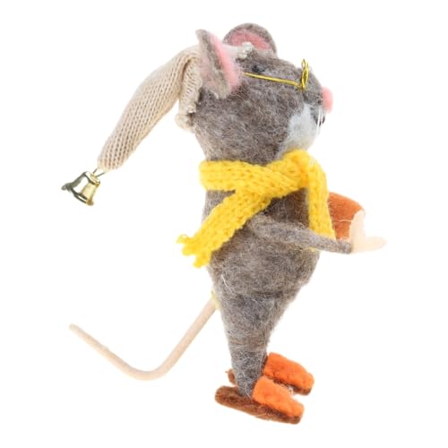YIBOZI Filzfigur, kleine Nadelfilz-Maus-Figur, Puppen, klassische Cartoon-Figuren, Wollfilz, Weihnachtsdekoration für Heimdekoration YIBOZI Filzfigur, kleine Nadelfilz-Maus-Figur, Puppen, klassische Cartoon-Figuren, Wollfilz, Weihnachtsdekoration für Heimdekoration von YIBOZI