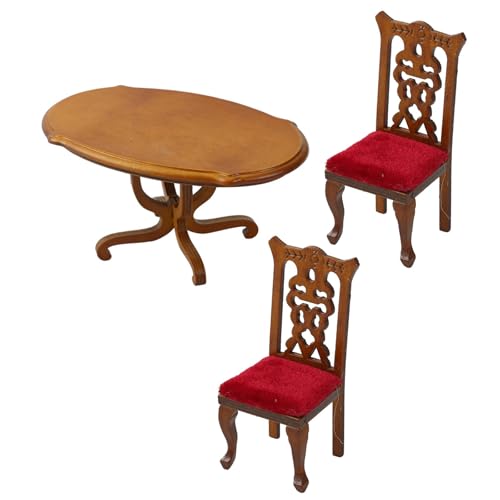 Doll House Stuhl Tischmodell Speise Set Realistic Table Dollhouses Stuhl Realistische Spielstuhl Realistisch 1:12 Modell Spielzeug von YIGZYCN
