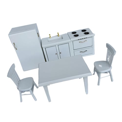 Dollhouses Küchenset Mit Stuhl Und Esstisch Realistischer Küchenherd Waschbecken Schrank Set Für Kinder Tun Um Spiele Zu Spielen Dollhouses Küchenset Mit Stuhl Und Esstisch Realistischer Küchenherd Waschbecken Schrank Set Für Kinder Tun Um Spiele Zu Spielen von YIGZYCN
