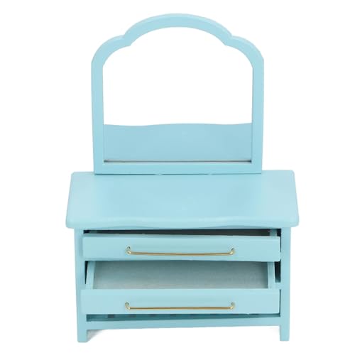 Holzpuppenhouses Dressing Tabelle 1/12 Miniatur Kommodenschrank Mit Funktionaler Schublade Für Kreative Szene Display von YIGZYCN