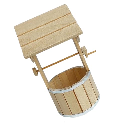 YIGZYCN 1/12 Dollhouses Garden Decors Holzbrunnenmodell Mit Funktionierendem Design Für Kreative Modellhandwerksprojekt Display Accessoire von YIGZYCN