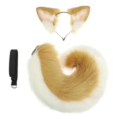 YIGZYCN 1/2 x Tierohren-Haarbänder, Tierschwanz, Hundekostüme, Hundeohren, Stirnband, Kunstfell, Schwanz, Halloween, Cosplay, Party-Kostüme YIGZYCN 1/2 x Tierohren-Haarbänder, Tierschwanz, Hundekostüme, Hundeohren, Stirnband, Kunstfell, Schwanz, Halloween, Cosplay, Party-Kostüme von YIGZYCN