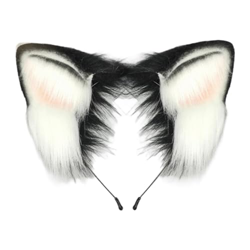 YIGZYCN 1/2 x Tierohren-Haarbänder, Tierschwanz, Hundekostüme, Hundeohren, Stirnband, Kunstfell, Schwanz, Halloween, Cosplay, Party-Kostüme YIGZYCN 1/2 x Tierohren-Haarbänder, Tierschwanz, Hundekostüme, Hundeohren, Stirnband, Kunstfell, Schwanz, Halloween, Cosplay, Party-Kostüme von YIGZYCN