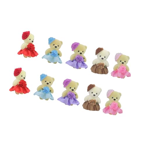YIGZYCN 10 bunte Schaumstoff-Bär-Blumensträuße, Hochzeitsgeschenke, Party-Dekorationen, ideal für eine warme Atmosphäre an besonderen Tagen von YIGZYCN