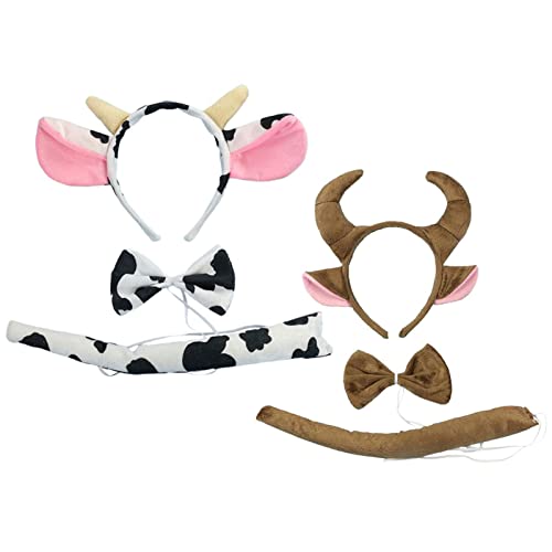 YIGZYCN 3 Teile/satz Kuh Kopfbedeckungen Set Kinder Mädchen Jungen Stirnbänder YIGZYCN 3 Teile/satz Kuh Kopfbedeckungen Set Kinder Mädchen Jungen Stirnbänder von YIGZYCN