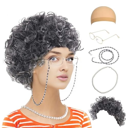 YIGZYCN 5-teiliges Kinder-Kostüm-Set, 100. Schultag, Halloween, Cosplay, Requisiten für Mädchen von YIGZYCN