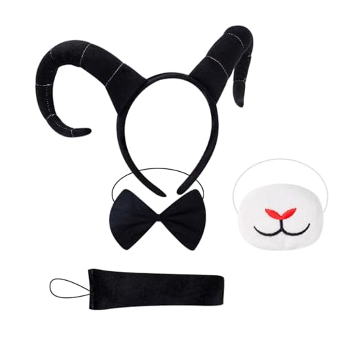 YIGZYCN Antilopen-Kostüme für Kinder, Mädchen, Cosplay, Antilopenohren, Stirnband, Schwanz, Fliege, Tier-Kostüme, Zubehör-Set, 4 Stück YIGZYCN Antilopen-Kostüme für Kinder, Mädchen, Cosplay, Antilopenohren, Stirnband, Schwanz, Fliege, Tier-Kostüme, Zubehör-Set, 4 Stück von YIGZYCN
