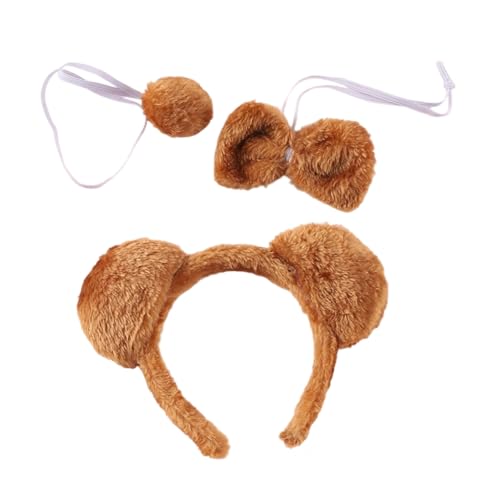 YIGZYCN Bärenschwanz, Bärenohr, Stirnband, Fliege, Halloween-Bär-Kostüm für Damen, Kinder, Erwachsene YIGZYCN Bärenschwanz, Bärenohr, Stirnband, Fliege, Halloween-Bär-Kostüm für Damen, Kinder, Erwachsene von YIGZYCN