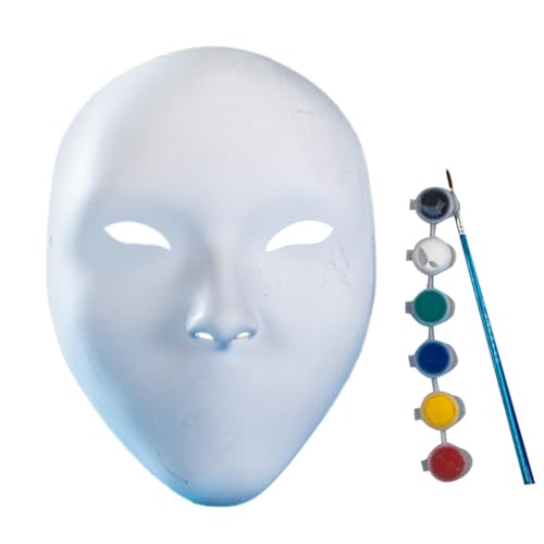 YIGZYCN DIY Vollgesichtsmasken Einfarbig Weiß Maske Blank Lackierbare Maske Nuo Operas Maske Geschenke YIGZYCN DIY Vollgesichtsmasken Einfarbig Weiß Maske Blank Lackierbare Maske Nuo Operas Maske Geschenke von YIGZYCN