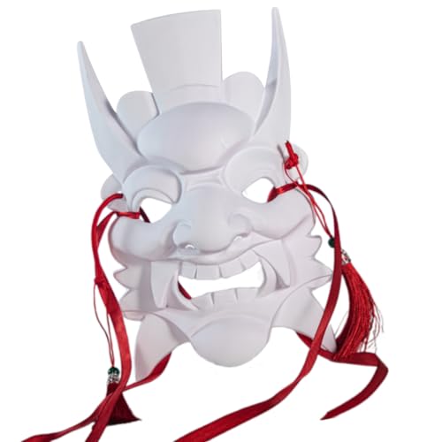 YIGZYCN DIY unlackierte Maskerade Maske Nuo Operas Maske Blank bemalbare Maske Halloween Cosplay Kostüme für Karneval Cosplay von YIGZYCN