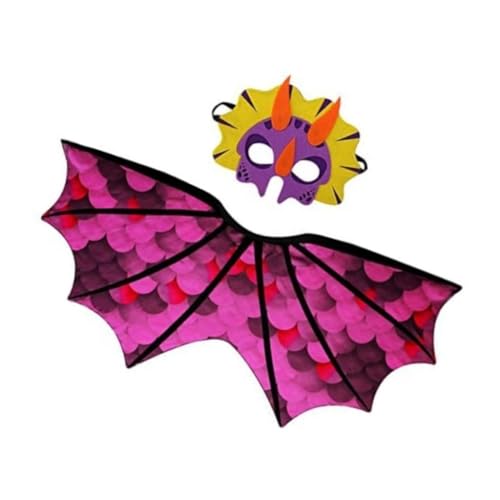 YIGZYCN Dinosaurier-Flügel-Umhang mit Dinosaurier-Maske, Dinosaurier-Rollenspiel-Outfit für Kinder, Maskerade, Geburtstag, Weihnachten, Halloween, Cosplay YIGZYCN Dinosaurier-Flügel-Umhang mit Dinosaurier-Maske, Dinosaurier-Rollenspiel-Outfit für Kinder, Maskerade, Geburtstag, Weihnachten, Halloween, Cosplay von YIGZYCN
