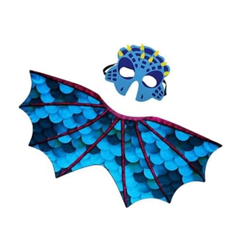 YIGZYCN Dinosaurier-Flügel-Umhang mit Dinosaurier-Maske, Dinosaurier-Rollenspiel-Outfit für Kinder, Maskerade, Geburtstag, Weihnachten, Halloween, Cosplay YIGZYCN Dinosaurier-Flügel-Umhang mit Dinosaurier-Maske, Dinosaurier-Rollenspiel-Outfit für Kinder, Maskerade, Geburtstag, Weihnachten, Halloween, Cosplay von YIGZYCN