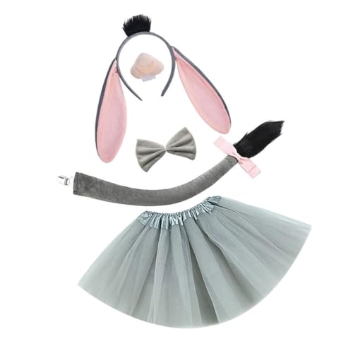 YIGZYCN Esel-Kostüm, Zubehör, Esel, Stirnband, Schwanz, Fliege, Rock für Kinder, Jungen, Mädchen, Teenager, Rollenspiele, Halloween, Cosplay YIGZYCN Esel-Kostüm, Zubehör, Esel, Stirnband, Schwanz, Fliege, Rock für Kinder, Jungen, Mädchen, Teenager, Rollenspiele, Halloween, Cosplay von YIGZYCN