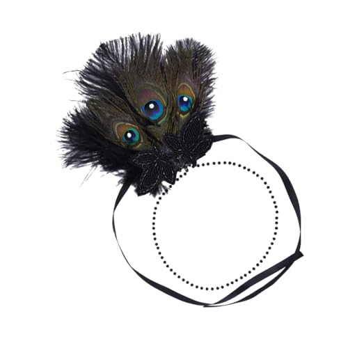 YIGZYCN Gefiedertes Stirnband mit Perlenquasten im 1920er-Jahre-Stil, Flapper-Kopfschmuck, Kostümzubehör für Damen, Hochzeit, Abschlussball, Maskerade YIGZYCN Gefiedertes Stirnband mit Perlenquasten im 1920er-Jahre-Stil, Flapper-Kopfschmuck, Kostümzubehör für Damen, Hochzeit, Abschlussball, Maskerade von YIGZYCN