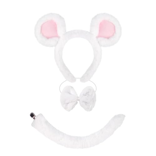 YIGZYCN Halloween-Maus-Kostüm, Maus, Ohr, Stirnband, Schwanz, Rock, Tierverkleidungsset YIGZYCN Halloween-Maus-Kostüm, Maus, Ohr, Stirnband, Schwanz, Rock, Tierverkleidungsset von YIGZYCN
