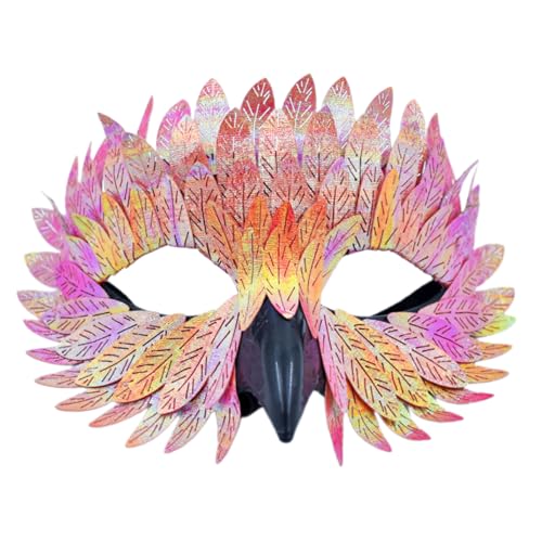 YIGZYCN Halloween-Rollenspiel, Vogelschnabel, gefiedert, halbes Gesicht, Karneval, Maskerade, Party, Maskerade, Rollenspiel, halbes Gesicht, Halloween von YIGZYCN