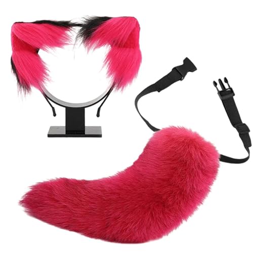 YIGZYCN Katzen-Ohren- und Schwanz-Set, Kunstfell, Füchse, Wolfsohr, Stirnband mit Schwanz, Halloween, Weihnachten, Cosplay, Party, Kostümzubehör YIGZYCN Katzen-Ohren- und Schwanz-Set, Kunstfell, Füchse, Wolfsohr, Stirnband mit Schwanz, Halloween, Weihnachten, Cosplay, Party, Kostümzubehör von YIGZYCN