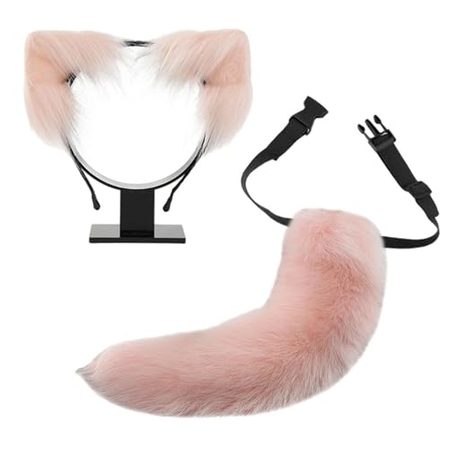 YIGZYCN Katzen-Ohren- und Schwanz-Set, Kunstfell, Füchse, Wolfsohr, Stirnband mit Schwanz, Halloween, Weihnachten, Cosplay, Party, Kostümzubehör YIGZYCN Katzen-Ohren- und Schwanz-Set, Kunstfell, Füchse, Wolfsohr, Stirnband mit Schwanz, Halloween, Weihnachten, Cosplay, Party, Kostümzubehör von YIGZYCN