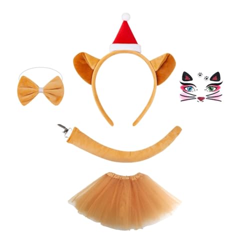 YIGZYCN Katzenkostüm, Zubehör, Katzen, Stirnband, Schwanz, Fliege, Rock für Kinder, Jungen, Mädchen, Teenager, Rollenspiele, Halloween, Cosplay YIGZYCN Katzenkostüm, Zubehör, Katzen, Stirnband, Schwanz, Fliege, Rock für Kinder, Jungen, Mädchen, Teenager, Rollenspiele, Halloween, Cosplay von YIGZYCN