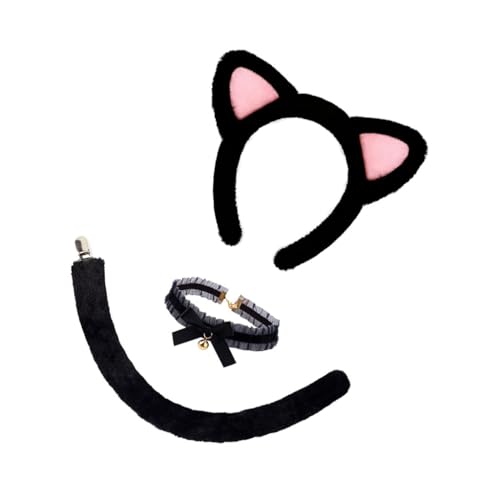 YIGZYCN Katzenkostüm-Set, Ohren, Schwanz, Choker, Tutu, Rock, Tier-Kostüm, Zubehör für Kinder, Mädchen, Halloween, Cosplays, Requisiten YIGZYCN Katzenkostüm-Set, Ohren, Schwanz, Choker, Tutu, Rock, Tier-Kostüm, Zubehör für Kinder, Mädchen, Halloween, Cosplays, Requisiten von YIGZYCN