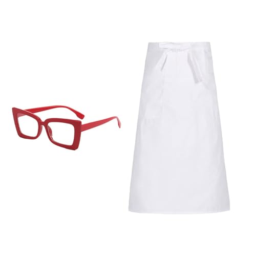 YIGZYCN Koch Kostüm Zubehör Koch Outfit mit Kochschürze Kochmütze Sonnenbrille Bart Perücken Halloween Cosplay Party Kostüme YIGZYCN Koch Kostüm Zubehör Koch Outfit mit Kochschürze Kochmütze Sonnenbrille Bart Perücken Halloween Cosplay Party Kostüme von YIGZYCN