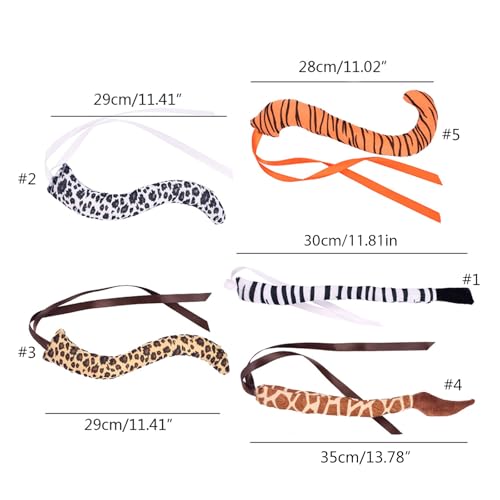 YIGZYCN Lustiges Tierkostüm-Set, Leopard, Giraffe, Ohren, Stirnband, Schwanz, Set, Kostüm für Halloween, YIGZYCN Lustiges Tierkostüm-Set, Leopard, Giraffe, Ohren, Stirnband, Schwanz, Set, Kostüm für Halloween, von YIGZYCN