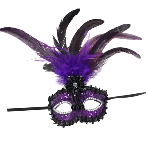 YIGZYCN Maskerade-Maske, Feder-Venezianer-Maske, Halloween-Kostüme, Requisite, Party, Abschlussball von YIGZYCN