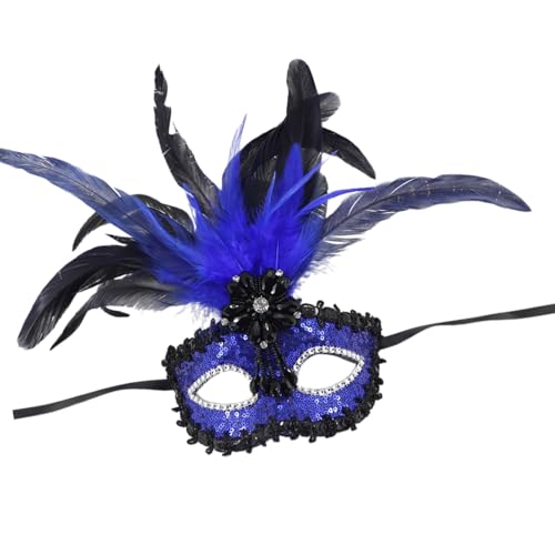 YIGZYCN Maskerademaske Für Frauen Gefiederte Strasssteine Venezianer Maske Party Abend Prom Maske Halloween Cosplay Kostüme YIGZYCN Maskerademaske Für Frauen Gefiederte Strasssteine Venezianer Maske Party Abend Prom Maske Halloween Cosplay Kostüme von YIGZYCN