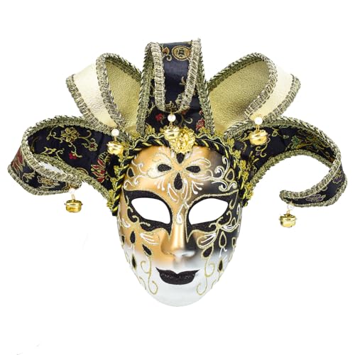 YIGZYCN Masquerade Maske Venezianer Comedy Maske Jesters Cosplay Exquisite Wanddekorationen Für Carnivals Halloween Party YIGZYCN Masquerade Maske Venezianer Comedy Maske Jesters Cosplay Exquisite Wanddekorationen Für Carnivals Halloween Party von YIGZYCN