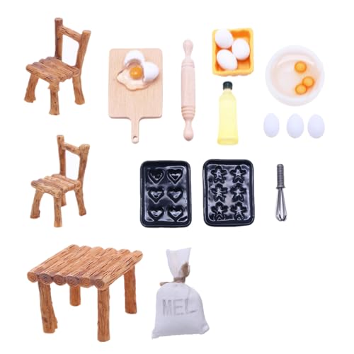 YIGZYCN Miniaturpuppenhouses Backset Realistische Tischstühle Küchenzubehör Für Kreatives Spiel Und Sammler YIGZYCN Miniaturpuppenhouses Backset Realistische Tischstühle Küchenzubehör Für Kreatives Spiel Und Sammler von YIGZYCN