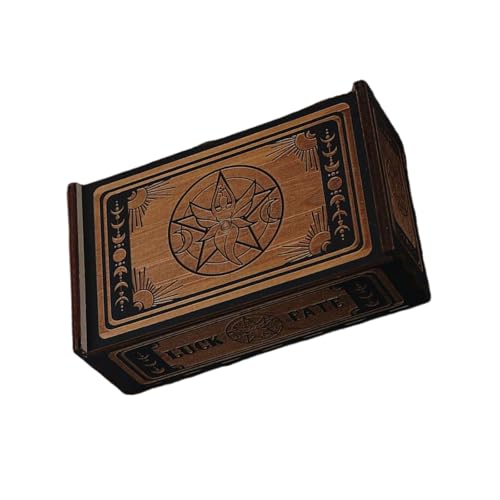 YIGZYCN Push Pull Tarot Karten Aufbewahrungsbox Holz Tarot Karten Aufbewahrungshülle Kleine Schmuckstück von YIGZYCN