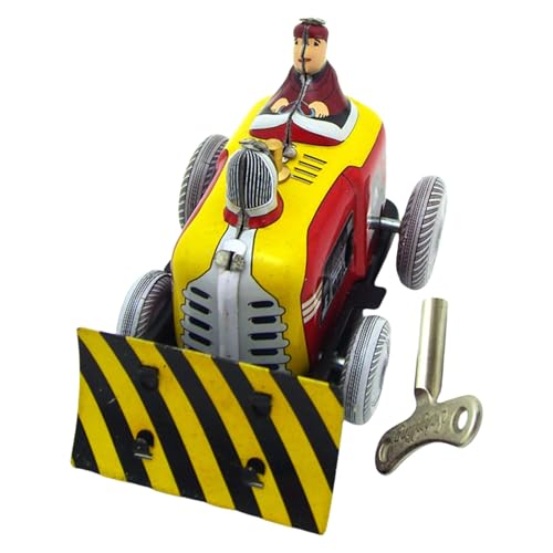 YIGZYCN Retro Small Pushdozer Eisenplatte Spielzeug Eisenwindup Modell Figur Desk Display Statue Für Kinder Und Erwachsenensammler von YIGZYCN