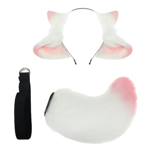 YIGZYCN Schaf-Kostüm-Set, Schafschwanz, Schafohr, Stirnband, Halloween, Schaf, Cosplay, Zubehör für Kinder, Erwachsene, Halloween, Weihnachten von YIGZYCN