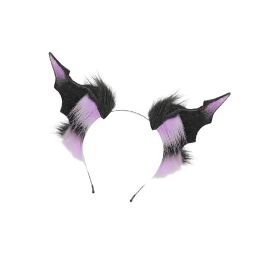 YIGZYCN Teufelskostüme Kunstpelze Fledermausohren Stirnband Schwanz für Halloween Cosplay Party YIGZYCN Teufelskostüme Kunstpelze Fledermausohren Stirnband Schwanz für Halloween Cosplay Party von YIGZYCN