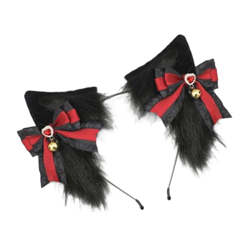YIGZYCN Tier-Füchse Wolf Schwanz Ohr Stirnbänder Halloween Weihnachten Party Kostüm Spielzeug von YIGZYCN
