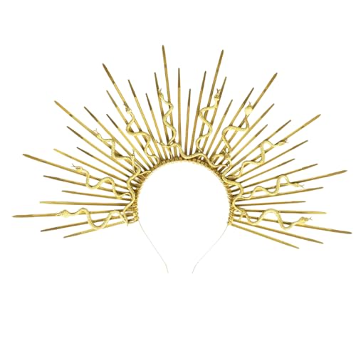 YIGZYCN Unisex Punk Schlange Haarreifen künstlerisches Haarband für Rockkonzerte Schlange dunkel Kopfschmuck von YIGZYCN