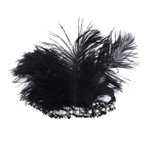 YIGZYCN Vintage Kopfschmuck 1920er Jahre Flapper Cosplay Gefiedertes Stirnband Elastisches Haarband YIGZYCN Vintage Kopfschmuck 1920er Jahre Flapper Cosplay Gefiedertes Stirnband Elastisches Haarband von YIGZYCN
