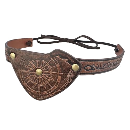 YIGZYCN Vintage geprägte Leder-Augenmaske, Mittelalter-Kostüm-Zubehör für Herren, Halloween YIGZYCN Vintage geprägte Leder-Augenmaske, Mittelalter-Kostüm-Zubehör für Herren, Halloween von YIGZYCN