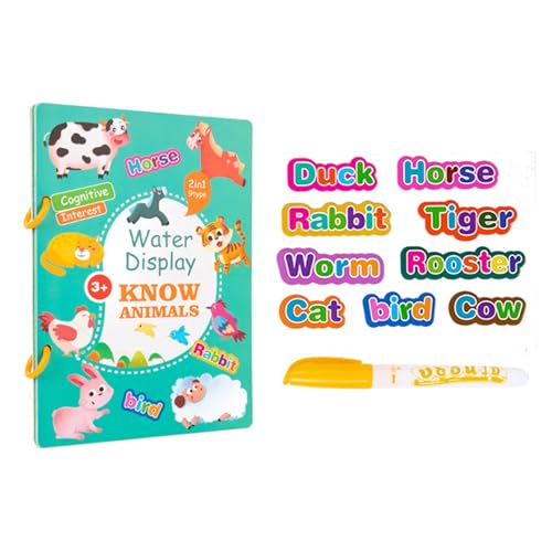 YIGZYCN Water Painting Toy Mit Aquarellbuch Und Stift Für Kleinkind Zeichnungsbuch Wasser Malbuch Aktivitätsbuch Zum Lernen YIGZYCN Water Painting Toy Mit Aquarellbuch Und Stift Für Kleinkind Zeichnungsbuch Wasser Malbuch Aktivitätsbuch Zum Lernen von YIGZYCN